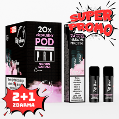 DOUBLE PACK - předplněný POD Puff House 2ks, Strawberry Mango, 2+1 ZDARMA