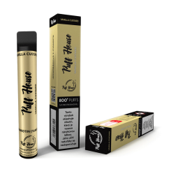 Jednorázová e-cigareta Puff House - 800+ potáhnutí, Vanilla Custard