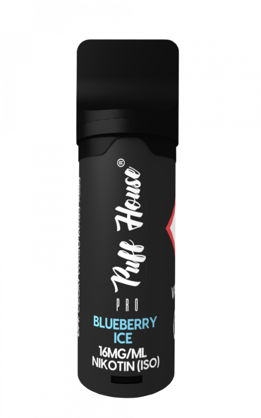 Vorgefülltes POD Puff House, Blueberry Ice, Nikotin 16 mg/ml, 2+1 FREE