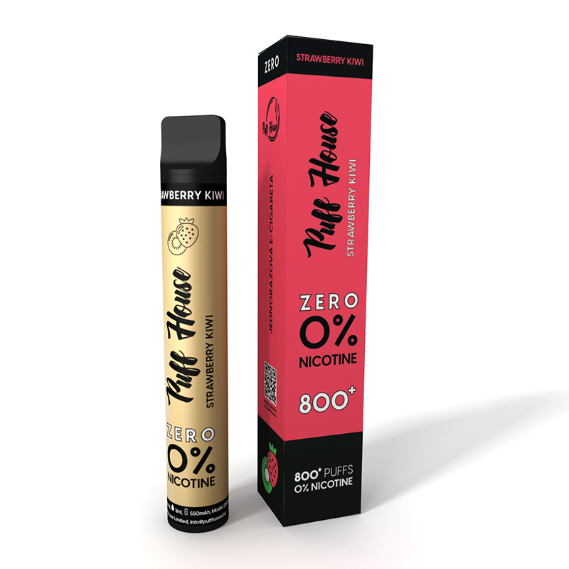 Jednorázová e-cigareta Puff House, Strawberry Kiwi ZERO 800+