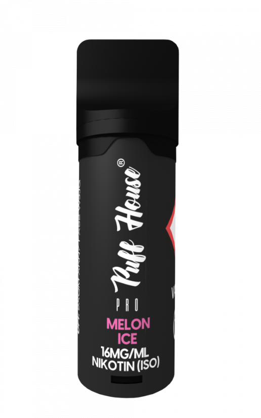 Wstępnie napełniony POD Puff House, Melon Ice, Nikotyna 16 mg/ml, 2+1 FREE