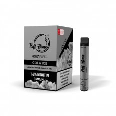 Jednorázová e-cigareta Puff House - 800 potáhnutí, Cola Ice