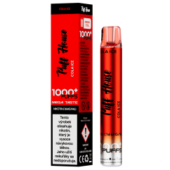 Jednorázová e-cigareta Puff House 1000+ potáhnutí, Cola Ice