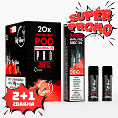 DOUBLE PACK - předplněný POD Puff House 2ks, Strawberry Ice, 2+1 ZDARMA