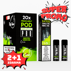 DOUBLE PACK - předplněný POD Puff House 2ks, Green Apple Ice, 2+1 ZDARMA