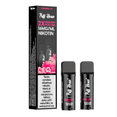 DOUBLE PACK - předplněný POD Puff House 2ks, Raspberry Ice, 2+1 ZDARMA