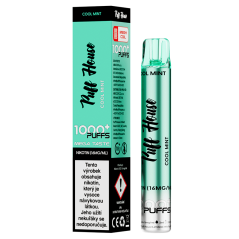 Jednorázová e-cigareta Puff House 1000+ potáhnutí, Cool Mint