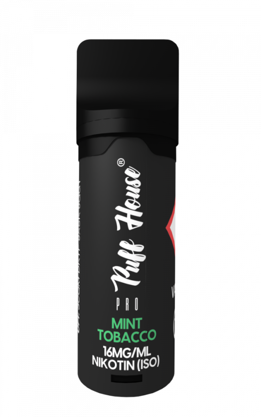 Prefilled POD Puff House, Mint Tobacco, Nikotine 16 mg/ml, 2+1 FREE