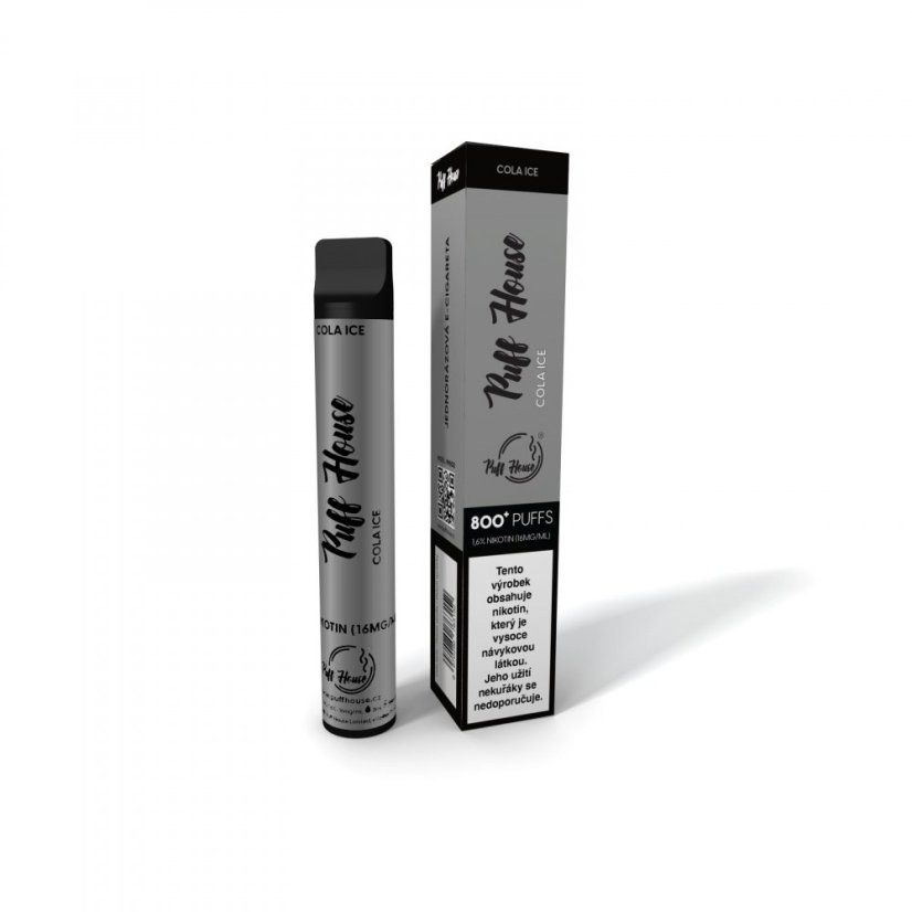 Jednorázová e-cigareta Puff House - 800+ potáhnutí, Cola Ice